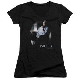 NCIS Gibbs Ponders - Juniors V-Neck T-Shirt Juniors V-Neck T-Shirt NCIS   