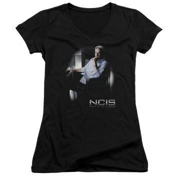 NCIS Gibbs Ponders - Juniors V-Neck T-Shirt Juniors V-Neck T-Shirt NCIS   