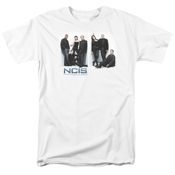 White men's regular fit t-shirt with NCIS White Room graphic