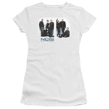 White juniors t-shirt with NCIS White Room graphic