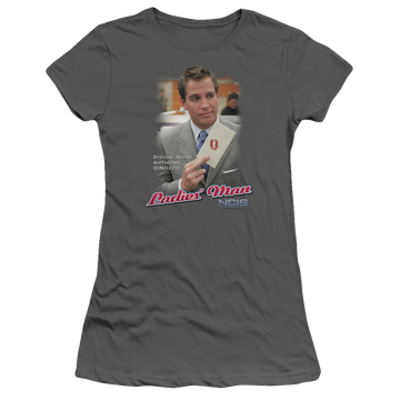 Charcoal juniors t-shirt with NCIS Ladies Man graphic