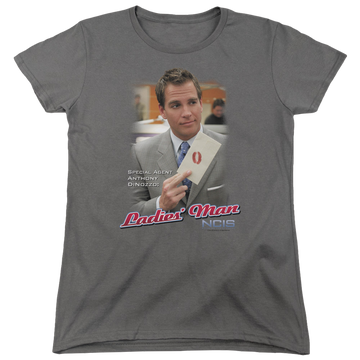 Charcoal women's t-shirt with NCIS Ladies Man graphic