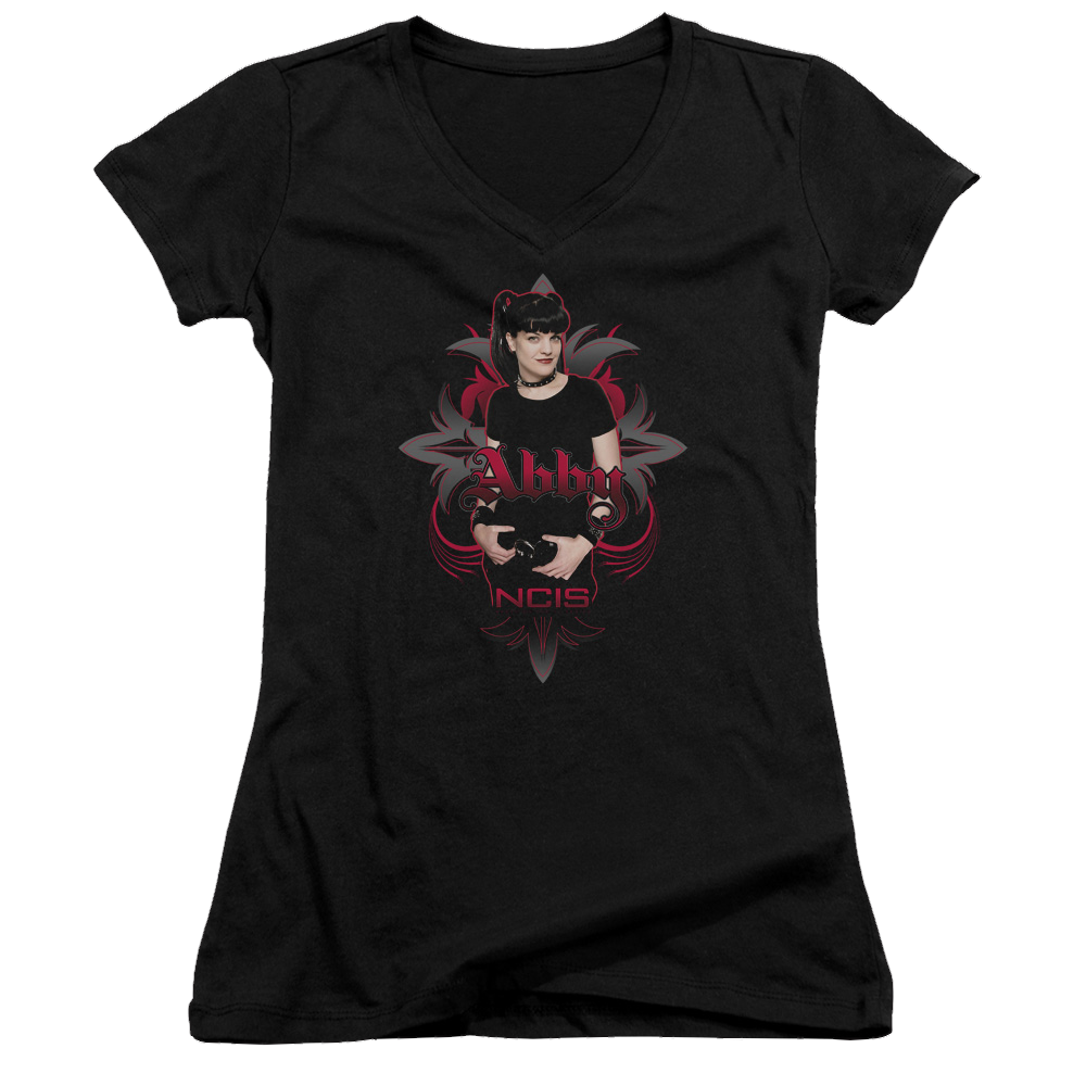 NCIS Abby Gothic - Juniors V-Neck T-Shirt Juniors V-Neck T-Shirt NCIS   
