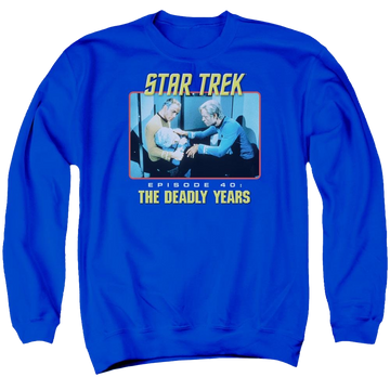 Royal men's crewneck sweatshirt with Star Trek Episode 40 graphic