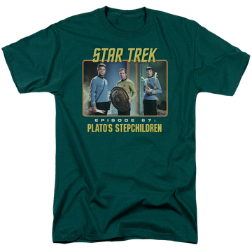 Hunter green men's regular fit t-shirt with Star Trek The Original Series Episode 67 graphic