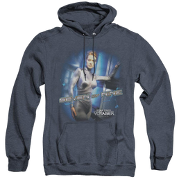 Star Trek Voyager Seven Of Nine - Heather Pullover Hoodie Heather Pullover Hoodie Star Trek   