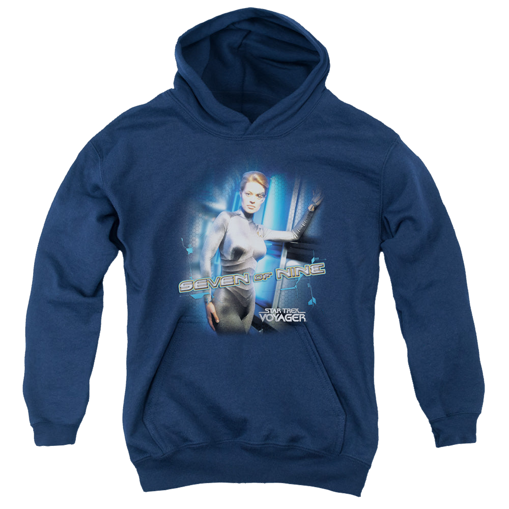 Star Trek Voyager Seven Of Nine - Youth Hoodie Youth Hoodie (Ages 8-12) Star Trek   
