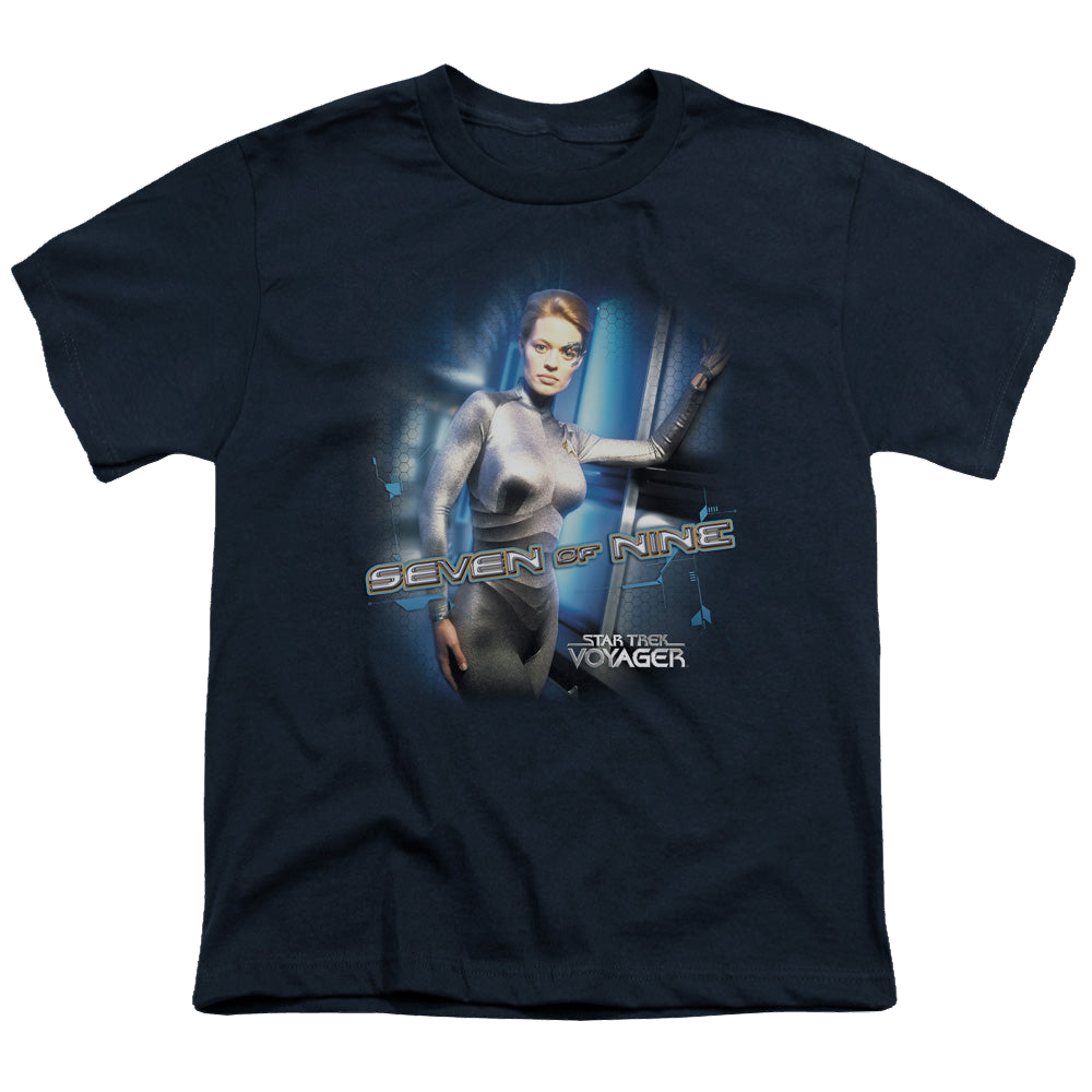Star Trek Voyager Seven Of Nine - Youth T-Shirt Youth T-Shirt (Ages 8-12) Star Trek   