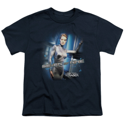 Star Trek Voyager Seven Of Nine - Youth T-Shirt Youth T-Shirt (Ages 8-12) Star Trek   