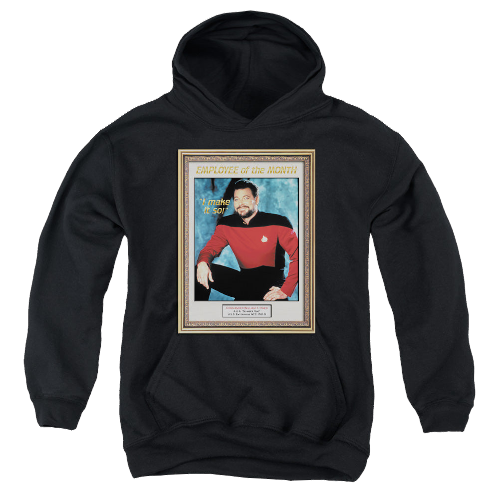 Star Trek The Next Generation Employee Of Month - Youth Hoodie Youth Hoodie (Ages 8-12) Star Trek   