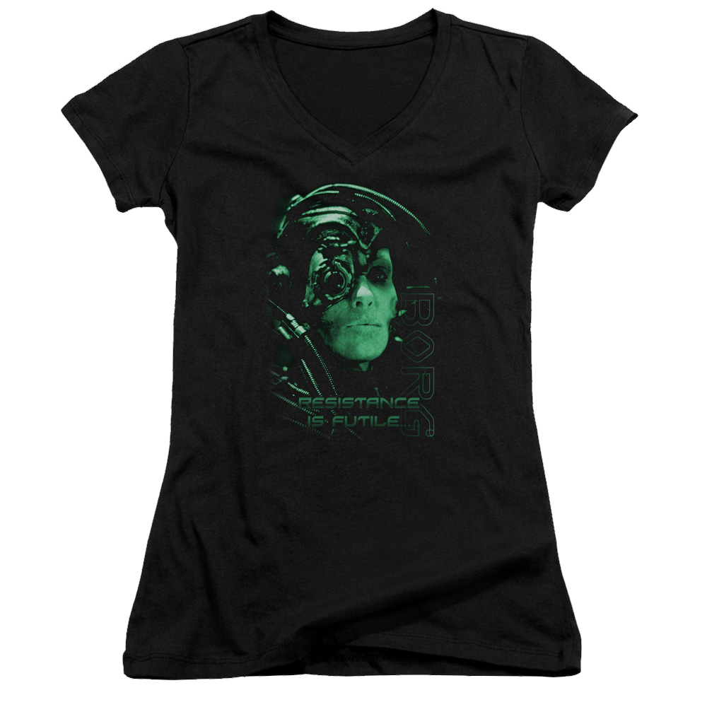 Star Trek Resistance Is Futile Juniors V-Neck T-Shirt Juniors V-Neck T-Shirt Star Trek   