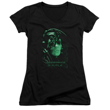Star Trek Resistance Is Futile Juniors V-Neck T-Shirt Juniors V-Neck T-Shirt Star Trek   