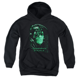 Star Trek The Next Generation Resistance Is Futile - Youth Hoodie Youth Hoodie (Ages 8-12) Star Trek   
