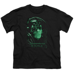 Star Trek The Next Generation Resistance Is Futile - Youth T-Shirt Youth T-Shirt (Ages 8-12) Star Trek   