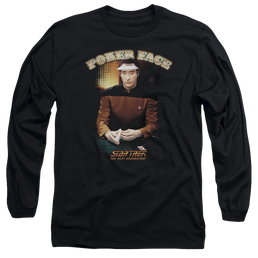 Star Trek Poker Face Men's Long Sleeve T-Shirt Men's Long Sleeve T-Shirt Star Trek   