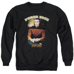 Star Trek Poker Face Men's Crewneck Sweatshirt Men's Crewneck Sweatshirt Star Trek   