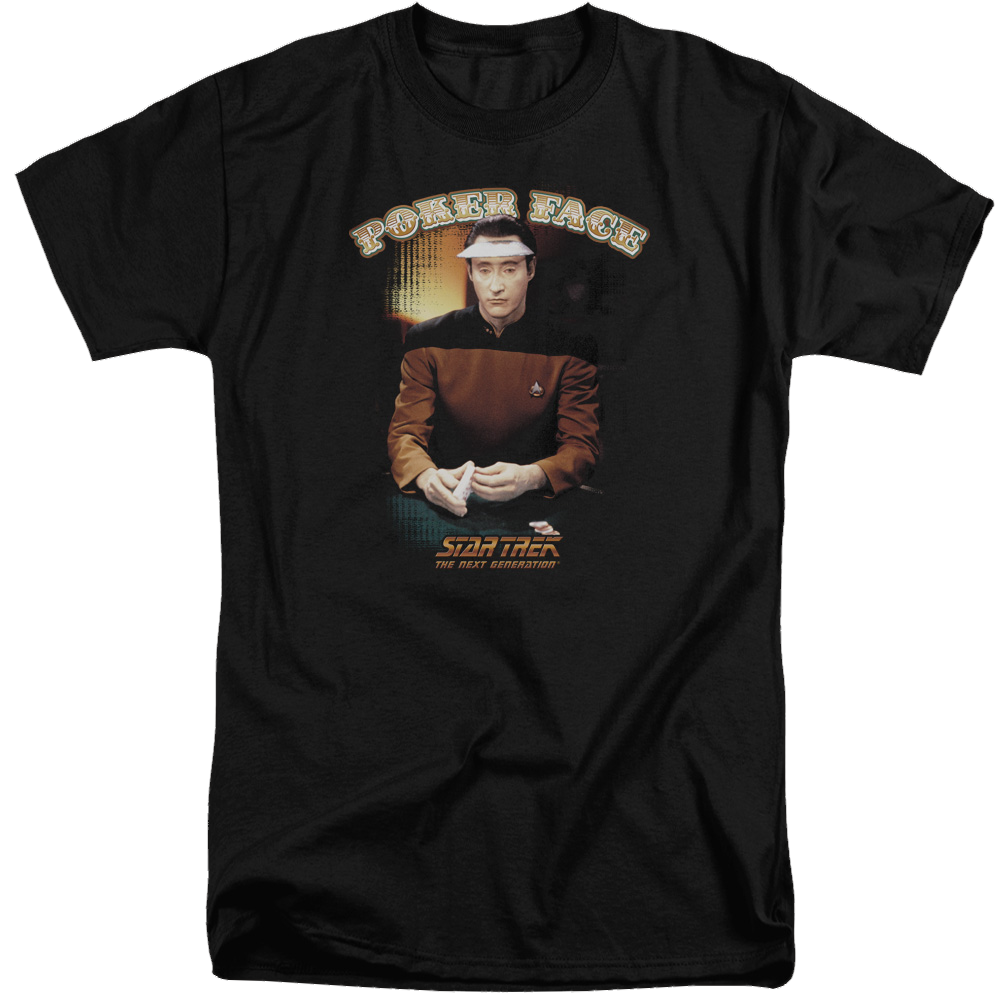 Star Trek Poker Face Men's Tall Fit T-Shirt Men's Tall Fit T-Shirt Star Trek   
