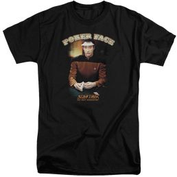 Star Trek Poker Face Men's Tall Fit T-Shirt Men's Tall Fit T-Shirt Star Trek   