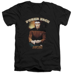 Star Trek Poker Face Men's V-Neck T-Shirt Men's V-Neck T-Shirt Star Trek   