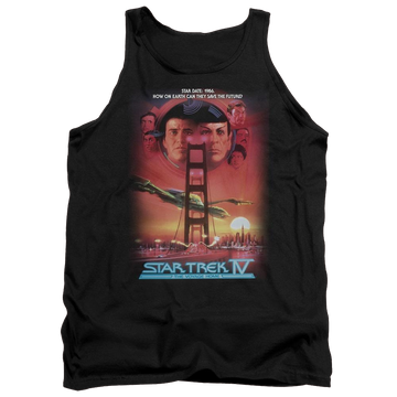 Black men's tank with Star Trek The Voyage Home(movie) graphic