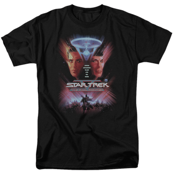 Black men's regular fit t-shirt with Star Trek The Final Frontier(movie) graphic