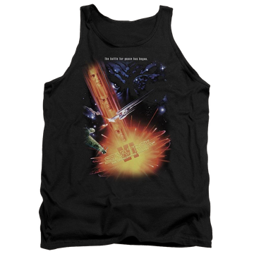 Black men's tank with Star Trek Undiscovered Cntry(movie) graphic