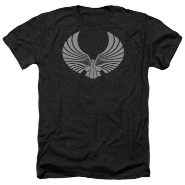 Charcoal men's heather t-shirt with Star Trek Romulan Logo graphic