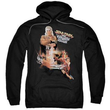 Black pullover hoodie with Star Trek Wrath Of Khan(movie) graphic