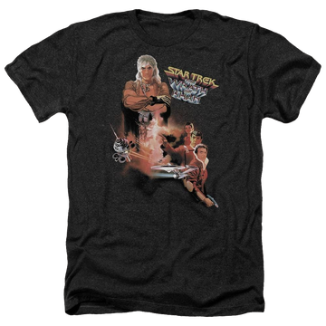 Charcoal men's heather t-shirt with Star Trek Wrath Of Khan(movie) graphic