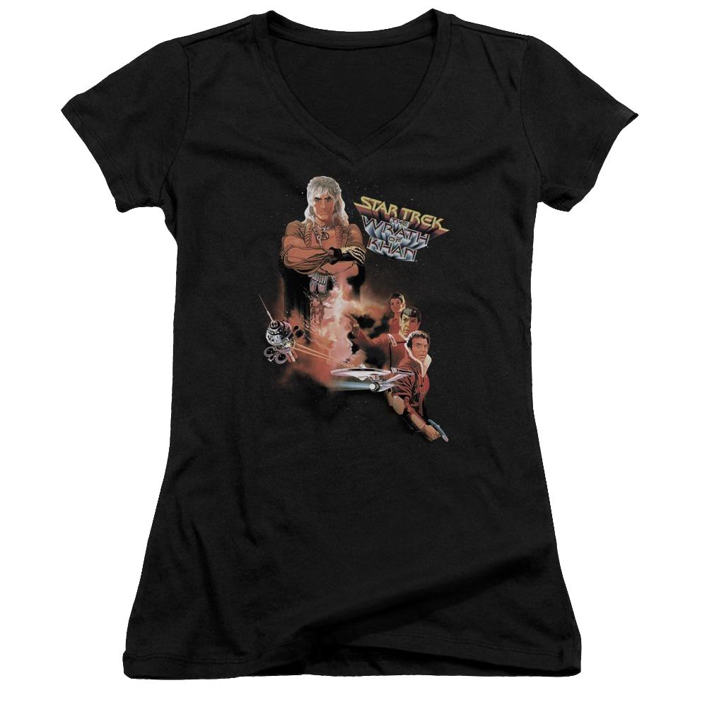 Star Trek Wrath Of Khan(movie) Juniors V-Neck T-Shirt Juniors V-Neck T-Shirt Star Trek   