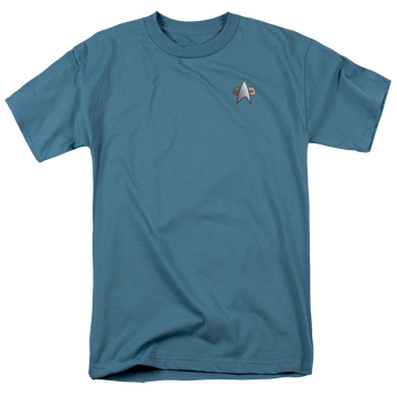 Slate men's regular fit t-shirt with Star Trek Deep Space Nine Ds9 Science Emblem graphic