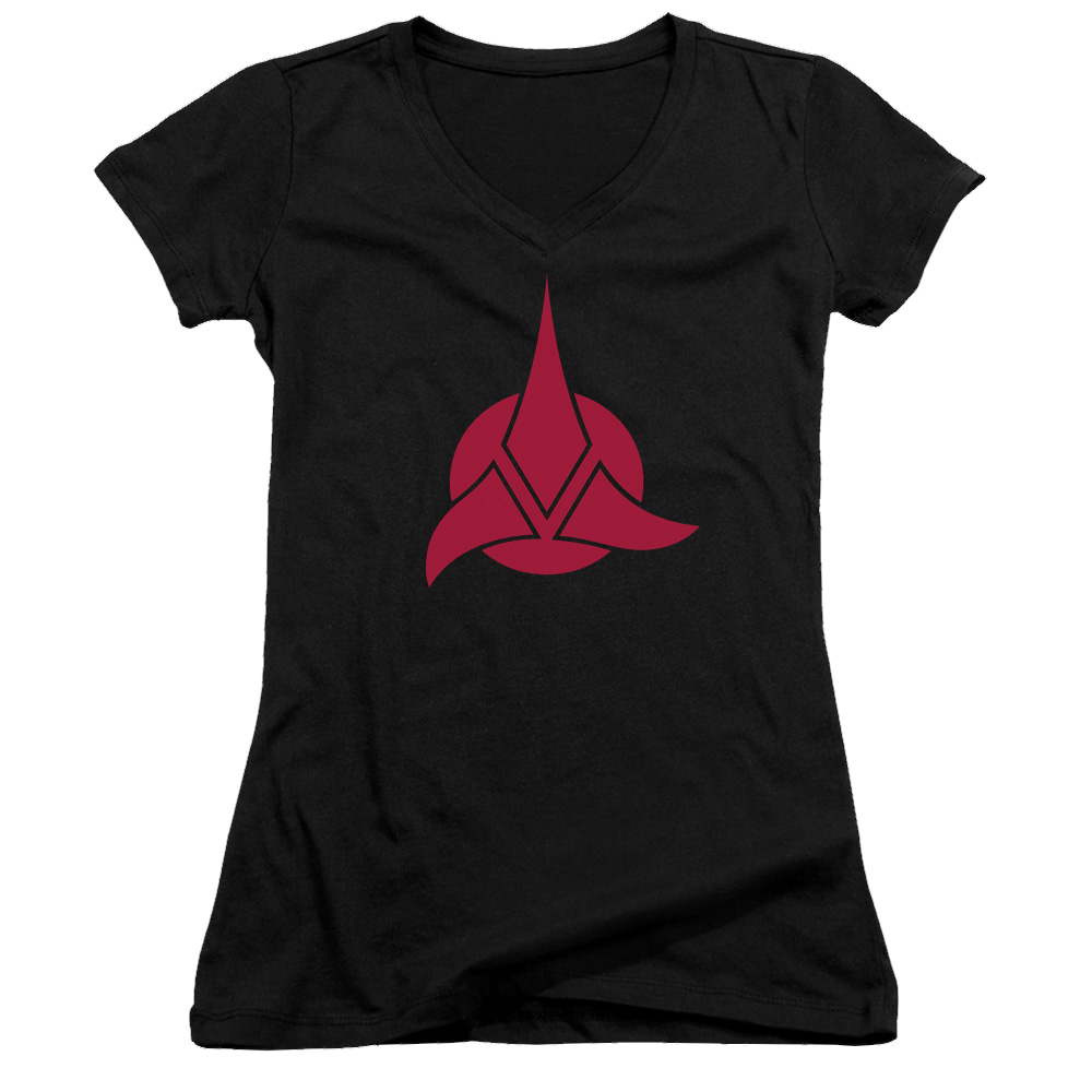 Star Trek Klingon Logo Juniors V-Neck T-Shirt Juniors V-Neck T-Shirt Star Trek   