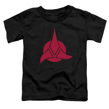 Black toddler t-shirt with Star Trek Klingon Logo graphic