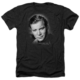 Star Trek Captain Kirk Portrait Men's Heather T-Shirt Men's Heather T-Shirt Star Trek   