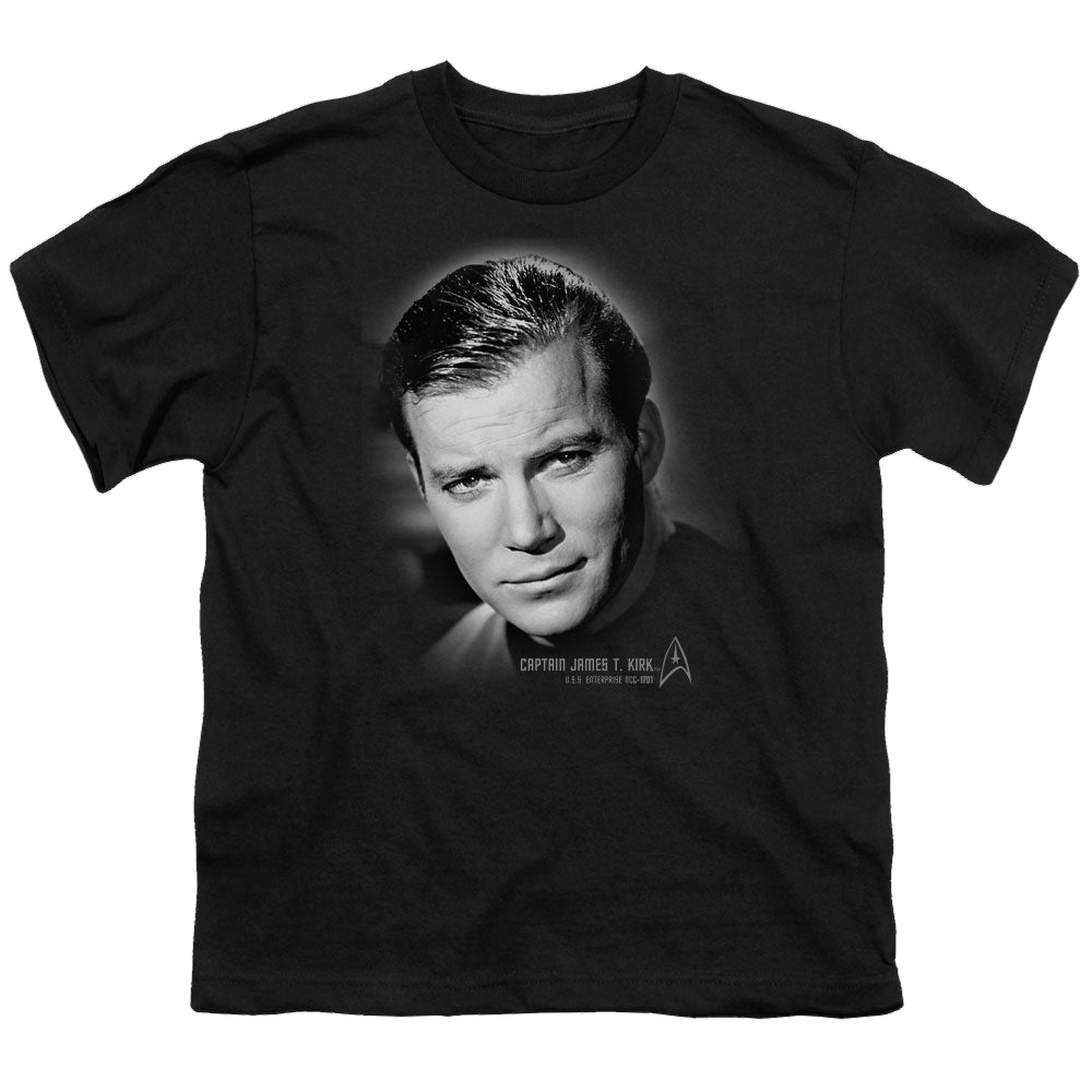 Star Trek The Original Series Captain Kirk Portrait - Youth T-Shirt Youth T-Shirt (Ages 8-12) Star Trek   