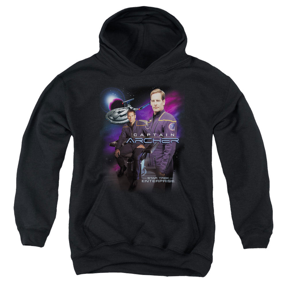 Star Trek Enterprise Captain Archer - Youth Hoodie Youth Hoodie (Ages 8-12) Star Trek   