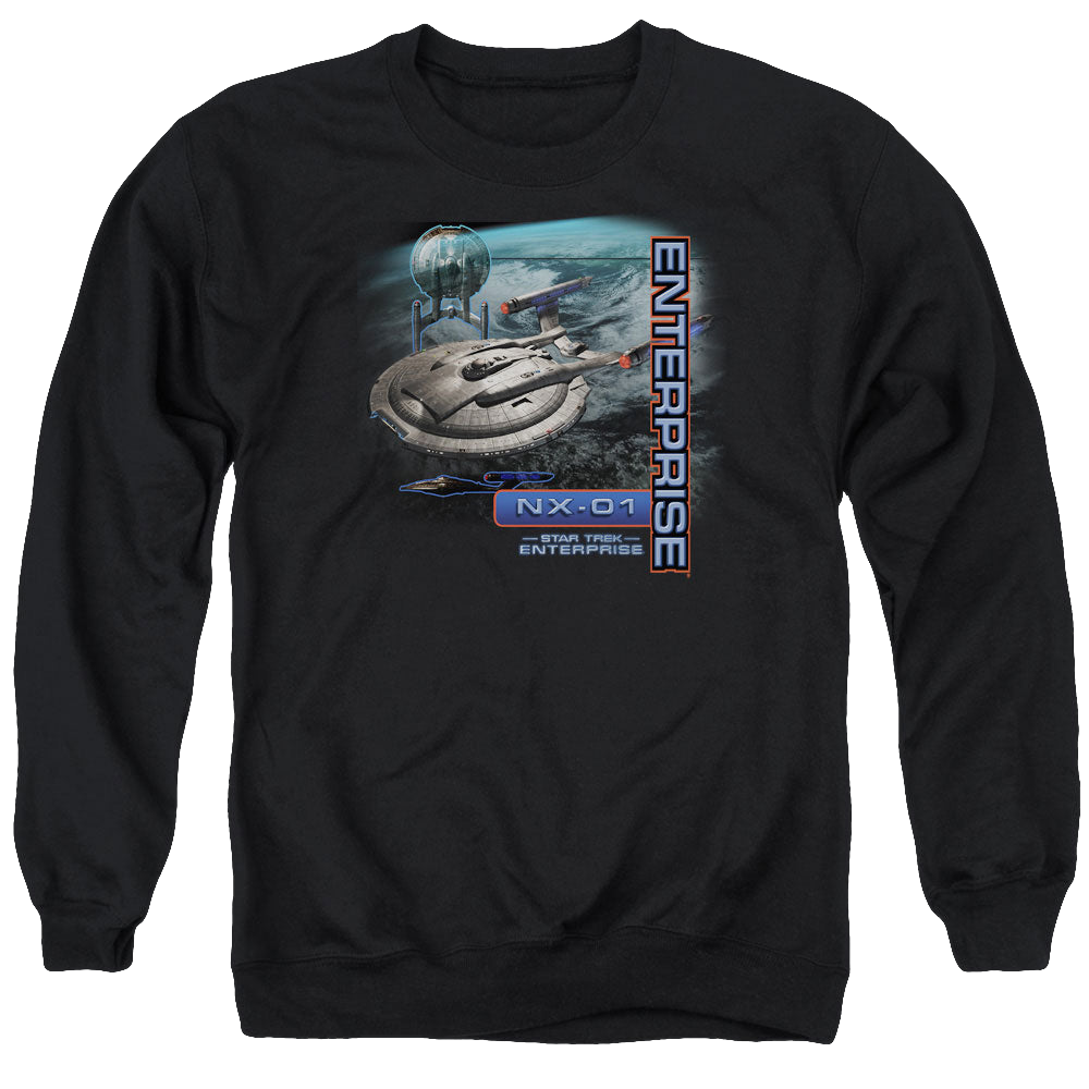 Star Trek Enterprise Enterprise Nx 01 - Men's Crewneck Sweatshirt Men's Crewneck Sweatshirt Star Trek   