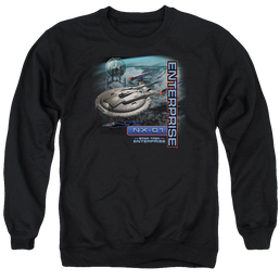 Star Trek Enterprise Enterprise Nx 01 - Men's Crewneck Sweatshirt Men's Crewneck Sweatshirt Star Trek   