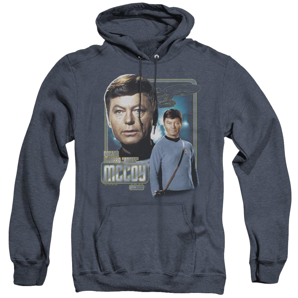Star Trek The Original Series Doctor Mccoy - Heather Pullover Hoodie Heather Pullover Hoodie Star Trek   