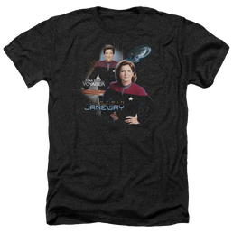 Star Trek Captain Janeway Men's Heather T-Shirt Men's Heather T-Shirt Star Trek   