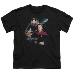 Star Trek Voyager Captain Janeway - Youth T-Shirt Youth T-Shirt (Ages 8-12) Star Trek   