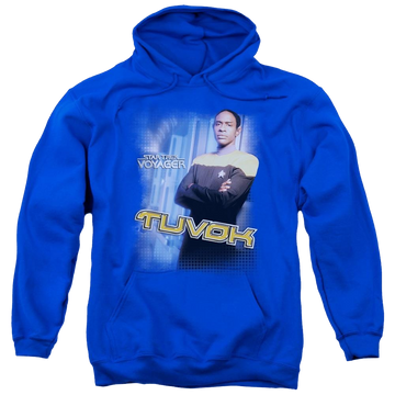 Royal pullover hoodie with Star Trek Tuvok graphic