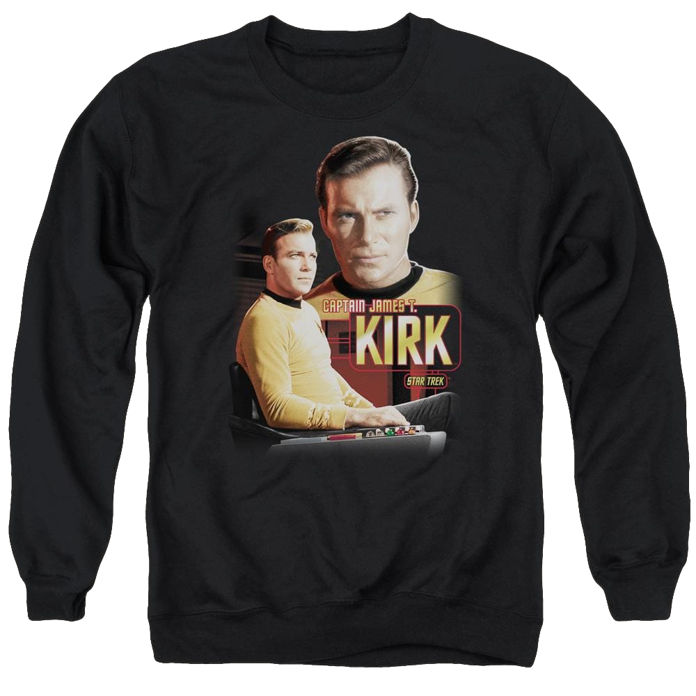 Star Trek Captain Kirk Men's Crewneck Sweatshirt Men's Crewneck Sweatshirt Star Trek   