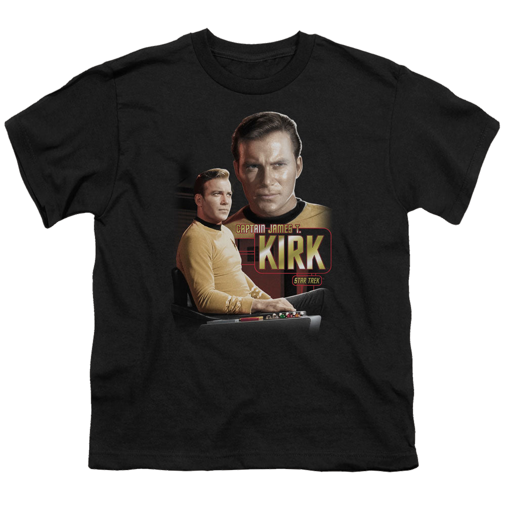 Star Trek The Original Series Captain Kirk - Youth T-Shirt Youth T-Shirt (Ages 8-12) Star Trek   
