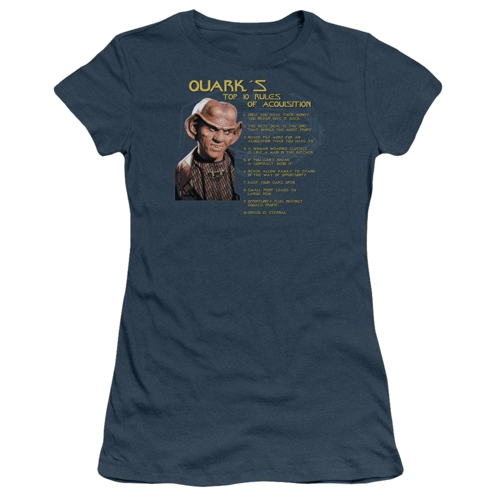Star Trek Deep Space Nine Quarks Rules - Juniors T-Shirt Juniors T-Shirt Star Trek   