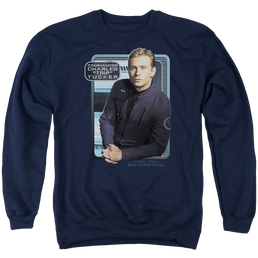 Star Trek Enterprise Trip Tucker - Men's Crewneck Sweatshirt Men's Crewneck Sweatshirt Star Trek   