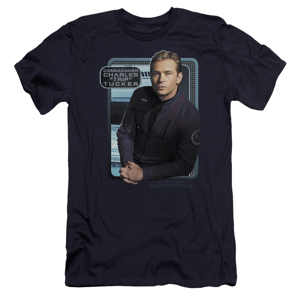 Star Trek Enterprise Trip Tucker - Men's Premium Slim Fit T-Shirt Men's Premium Slim Fit T-Shirt Star Trek   