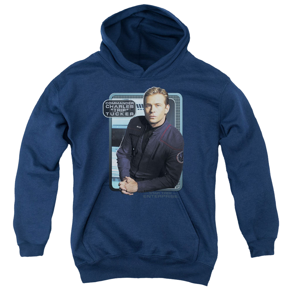 Star Trek Enterprise Trip Tucker - Youth Hoodie Youth Hoodie (Ages 8-12) Star Trek   