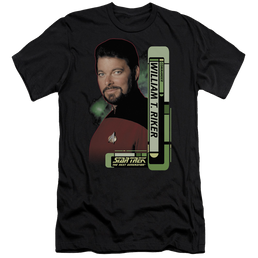 Star Trek Riker Premium Adult Slim Fit T-Shirt Men's Premium Slim Fit T-Shirt Star Trek   