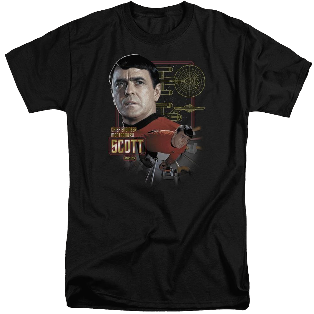Star Trek Chief Engineer Scott Men's Tall Fit T-Shirt Men's Tall Fit T-Shirt Star Trek   